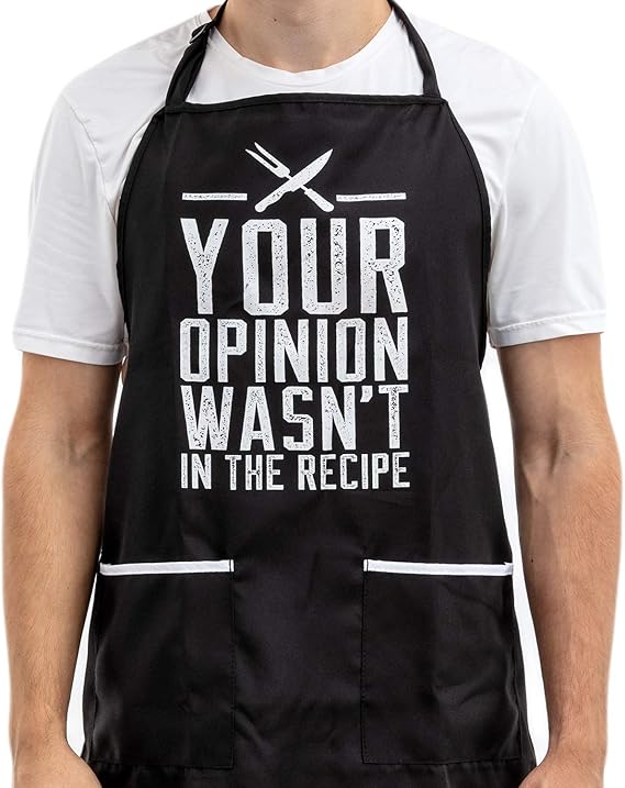 Funny Apron for Women and Men - Adjustable Chef Apron for Grilling, Cooking, BBQ - sugar skull apron for women