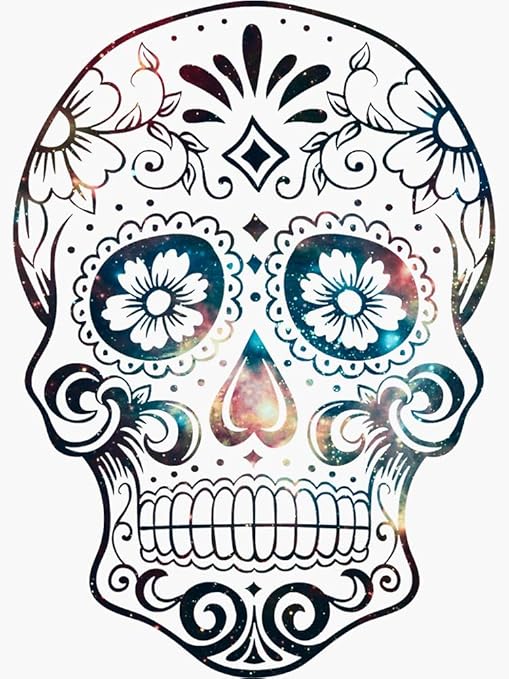Sugar Skull V1 Sticker - Sticker Graphic -Stickers for Hydroflask Water Bottles Laptop Computer Skateboard, Waterproof Decal Stickers - sugar skull vinyl sticker