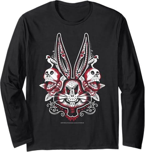 LOONEY TUNES - sugar skull long sleeve shirt mens