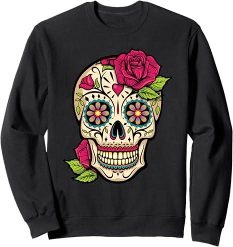 Fresia's Day of Dead Gifts - sugar skull sweatshirt womens