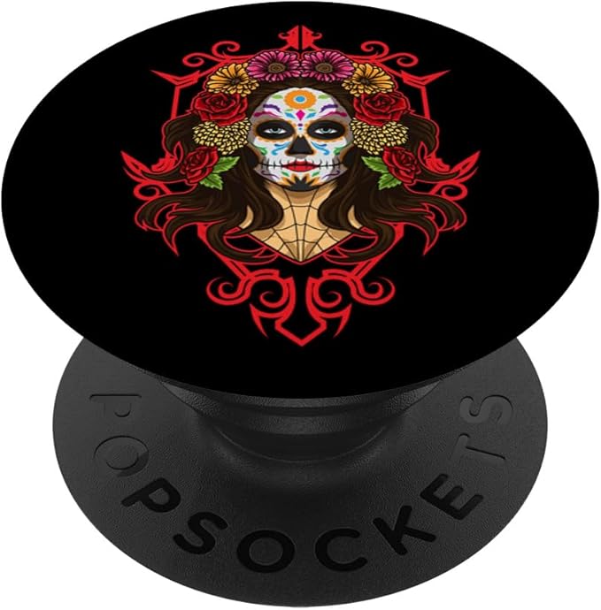 Santa Muerte - La Calavera Catrina - Sugar Skull PopSockets Standard PopGrip - sugar skull makeup kit