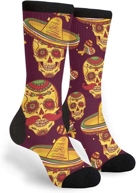 FREEHOTU - sugar skull socks womens
