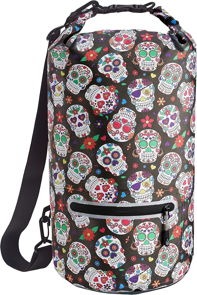 DrySak - Roll Top Waterproof Bag for Travel & Outdoors - 5, 10 & 20 Liter sizes - best sugar skull backpack