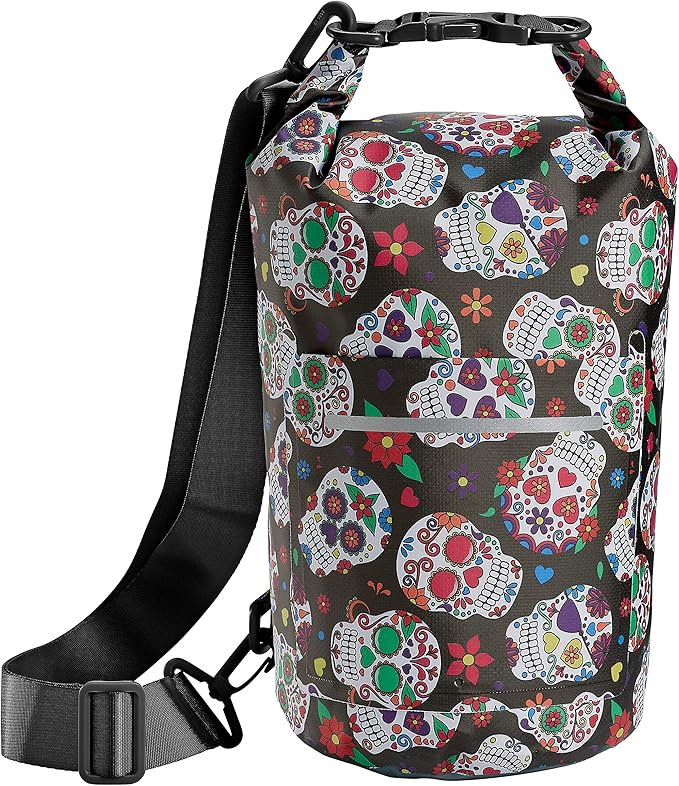 DrySak - Roll Top Waterproof Bag for Travel & Outdoors - 5, 10 & 20 Liter sizes - best sugar skull backpack