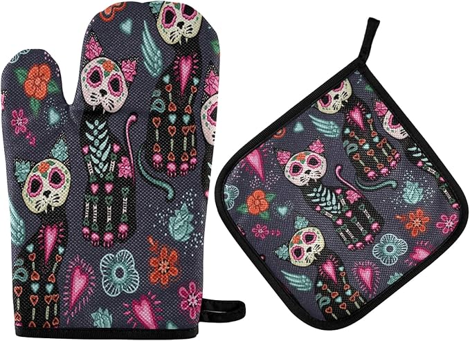 AUUXVA - sugar skull winter gloves