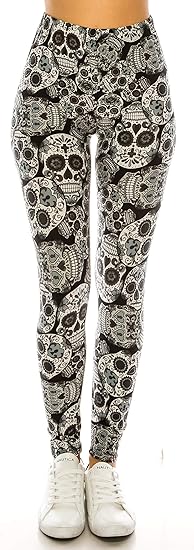 Eevee - sugar skull leggings for women