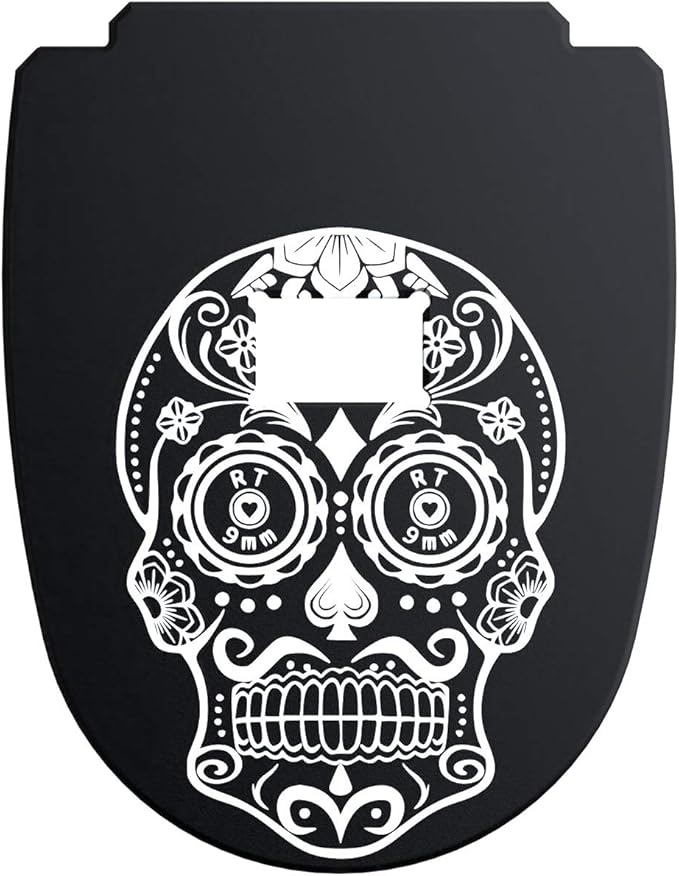Sig P320 Magazine Base Plate - Black ROWE Sugar Skull Graphic - Fits 9mm .40 Cal .357 Sig - sugar skull plates set