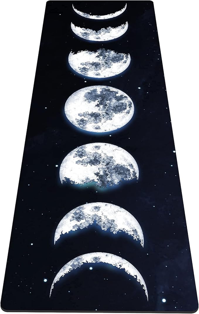 nuveti Yoga Mat Print Extra Thick TPE Non Slip Fitness Exercise Mat with Carrying Bag,72"x24" Extra Thick 6MM Exercise & Workout Mat for Yoga, Pilates Fitness and Floor Exercises - sugar skull yoga mat