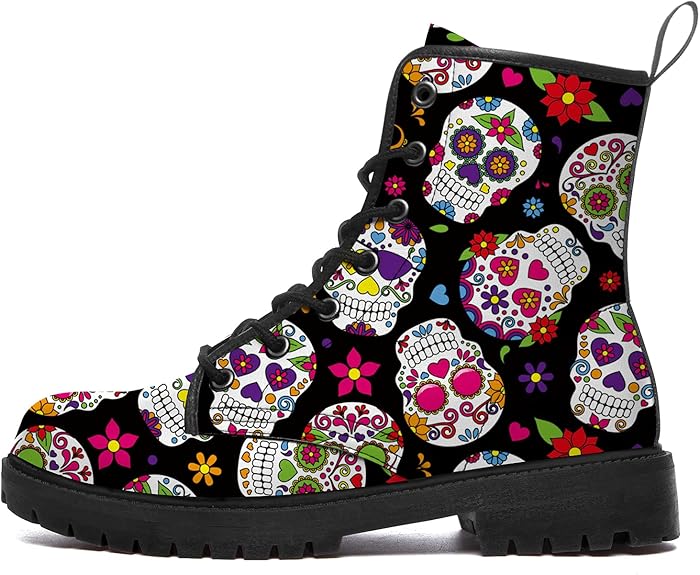 Uminder - sugar skull boots for women