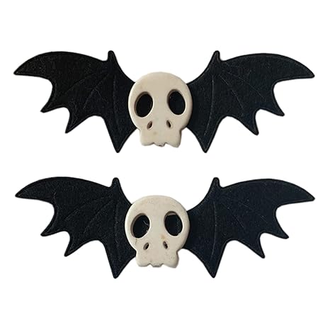 Halloween Hair Accessories Cartoon Hair Clips Cosplay Costume Props 2pcs WJR13 (Skull) - sugar skull flower crown