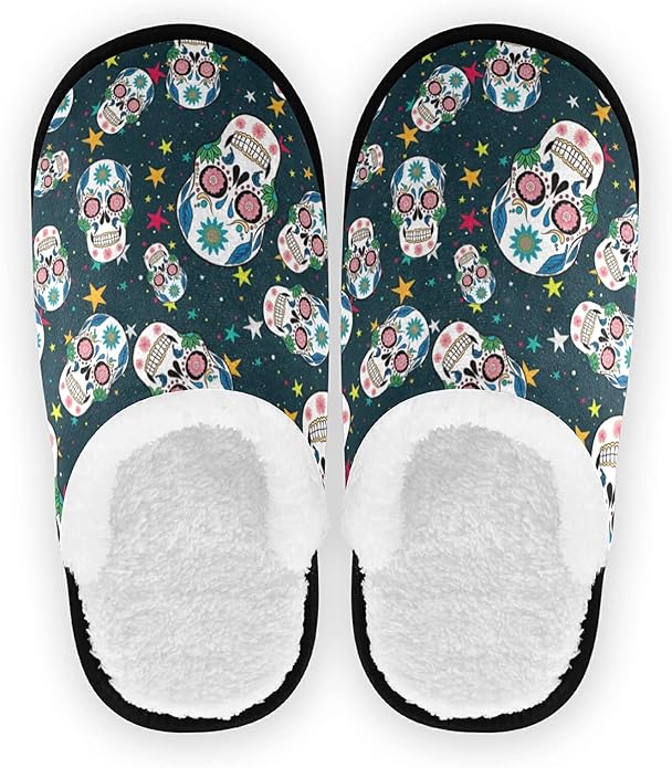 HJJKLLP - sugar skull slippers womens