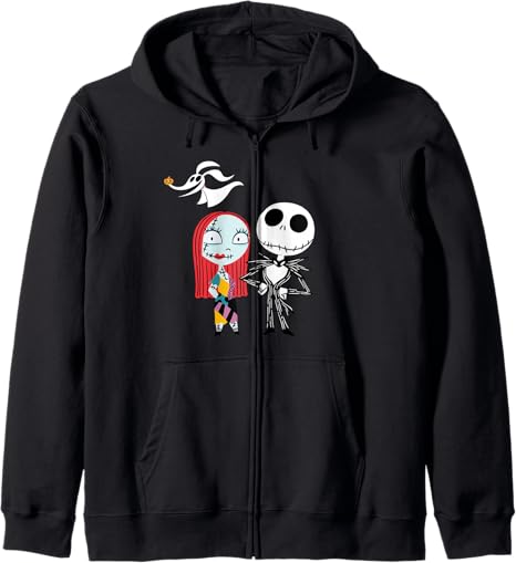 Disney - sugar skull zip up hoodie mens