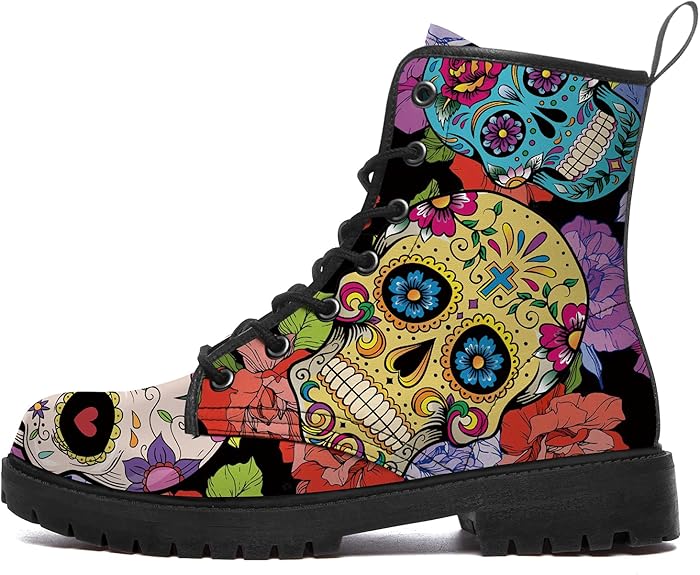Uminder - sugar skull boots for women