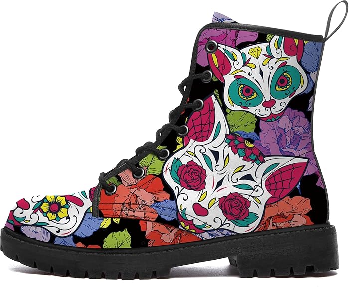 Uminder - sugar skull boots for women