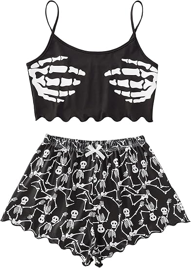 WDIRARA - sugar skull pajamas womens