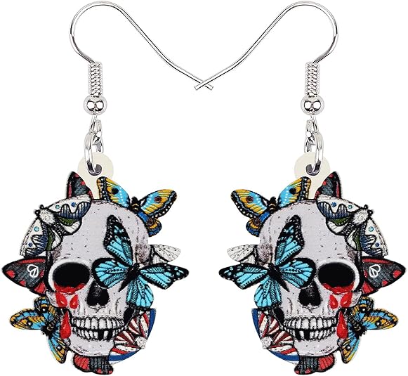 NEWEI - sugar skull socks womens