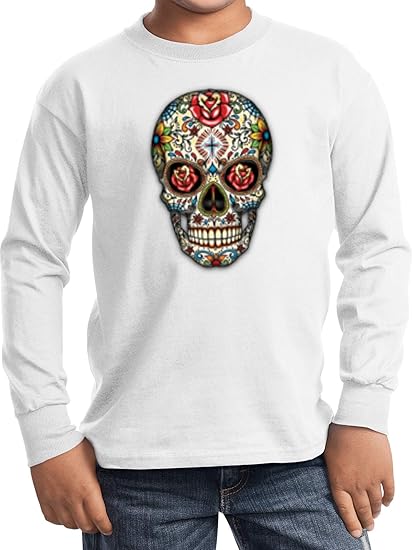 Buy Cool Shirts - sugar skull long sleeve shirt mens