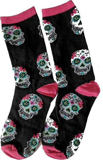 DTSC - sugar skull socks womens