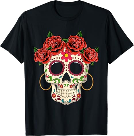 Happy Death Day Dia De Los Muertos Women Shirts. - sugar skull t-shirt womens