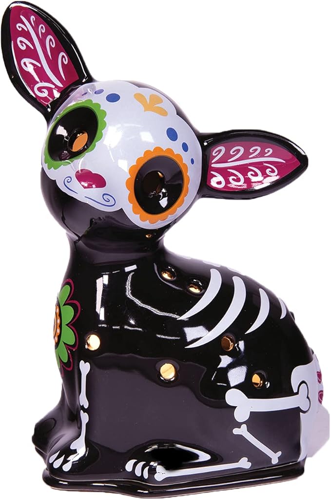 Scentsationals Wax Melt Warmer, for Scented Wax Melts - Day of The Dead Collection Paco - Fragrance Cubes and Tarts - sugar skull table lamp
