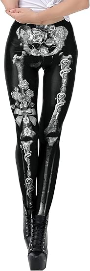 Jumppmile - sugar skull leggings for women