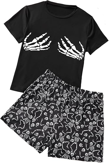 JECEIKA - sugar skull pajamas womens