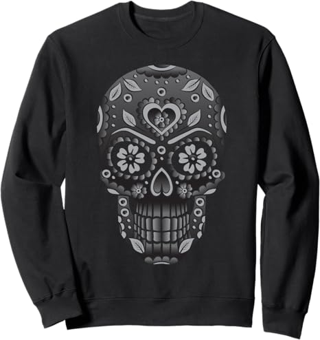Dia De Los Muertos Sugar Skulls - sugar skull sweatshirt womens