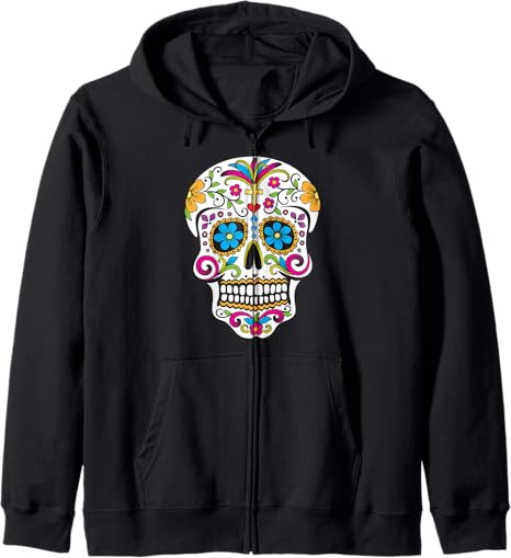 Flippin Sweet Gear - sugar skull hoodie mens
