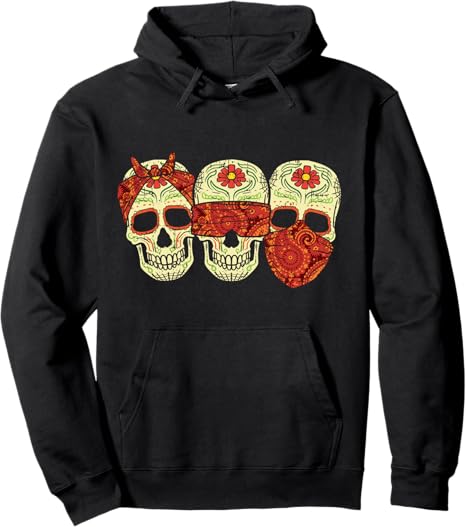 Sugar Skull Clothes Halloween Day Of The Dead Gift - sugar skull hoodie mens