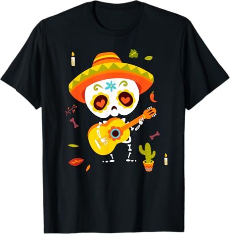 Dia De Los Muertos Shirt Boy Skeleton Sugar Skull - sugar skull t-shirt womens