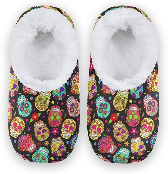 Umidedor - sugar skull slippers womens