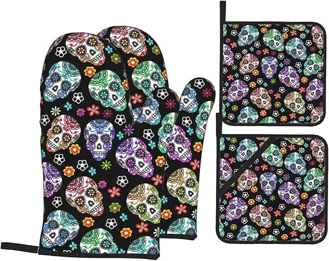 OPZLPO - sugar skull winter gloves