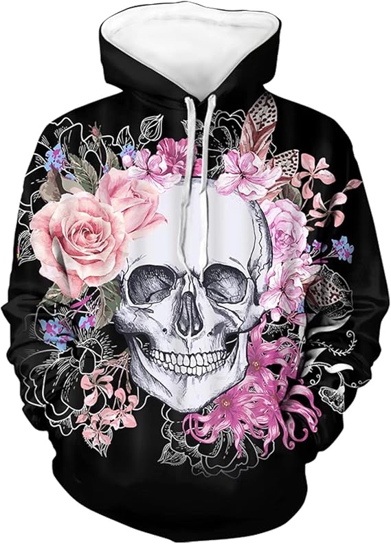 doginthehole - sugar skull hoodie mens