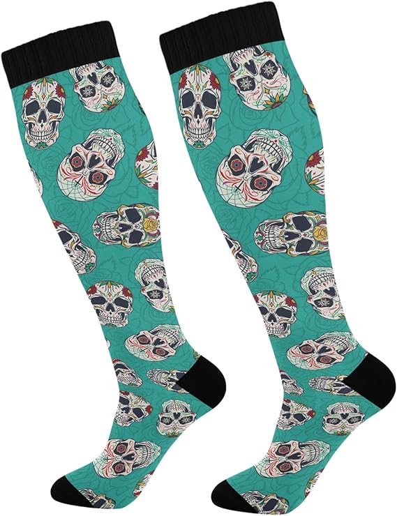 HUSSRITY - sugar skull socks womens
