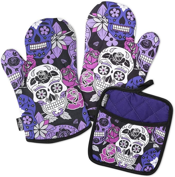 Oven Mitts Co. - sugar skull winter gloves