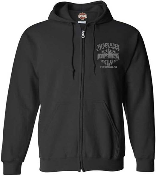 Harley-Davidson - sugar skull zip up hoodie mens