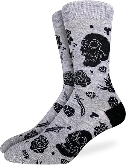 Good Luck Sock - sugar skull socks womens