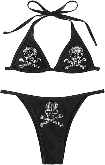 WDIRARA - sugar skull bikini set