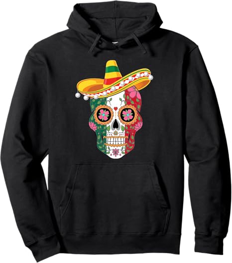 Cinco De Mayo Day Of The Dead Sugar Skull - sugar skull hoodie mens
