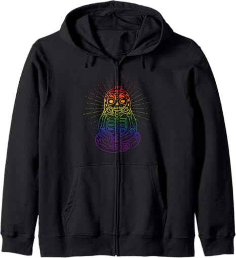Dia De Los Muertos Rainbow Sugar Skull Sloth - sugar skull zip up hoodie mens