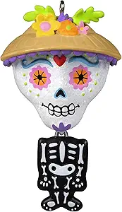 Hallmark Keepsake 1.69" Miniature Halloween Ornament 2022, Sweet Sugar Skull, Mini - sugar skull christmas ornament