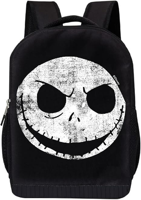 Disney Nightmare Before Christmas Backpack Disney Knapsack 16 Inch Air Mesh Padded Bag (Black) - best sugar skull backpack