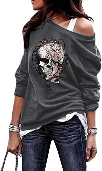 PUSOMU - sugar skull hoodie mens