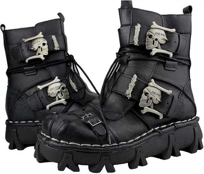 wogq - sugar skull boots for women