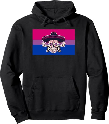 Cute Bisexual Pride Stuff Bi Quote Aesthetic Merch - sugar skull hoodie mens