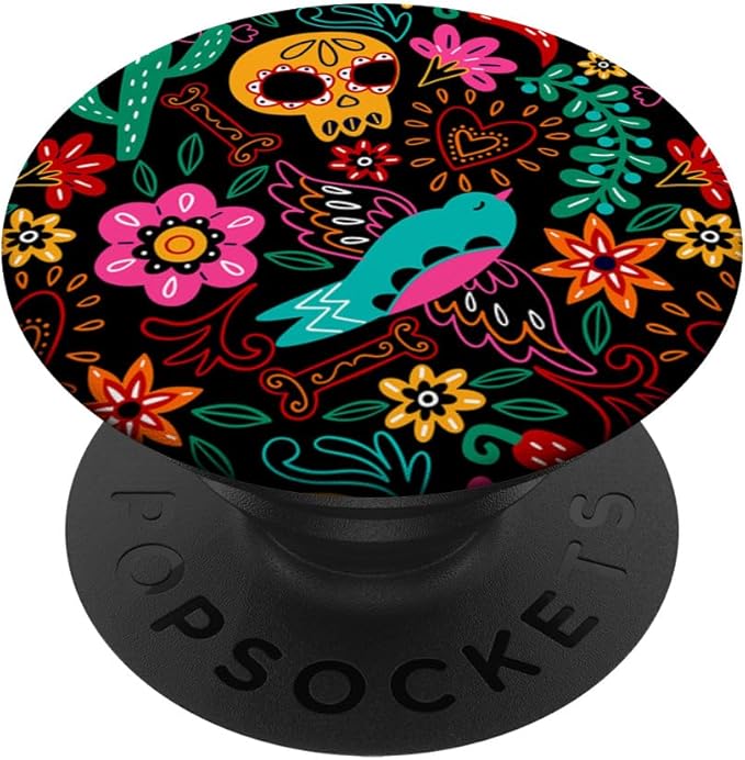 Sugar Skull Calavera Día de los Muertos Design for Mexicans PopSockets Adhesive PopGrip - sugar skull christmas ornament