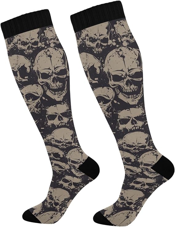 JUNZAN - sugar skull socks womens