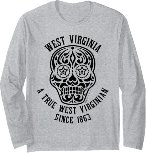 Russ LaChanse - sugar skull long sleeve shirt mens