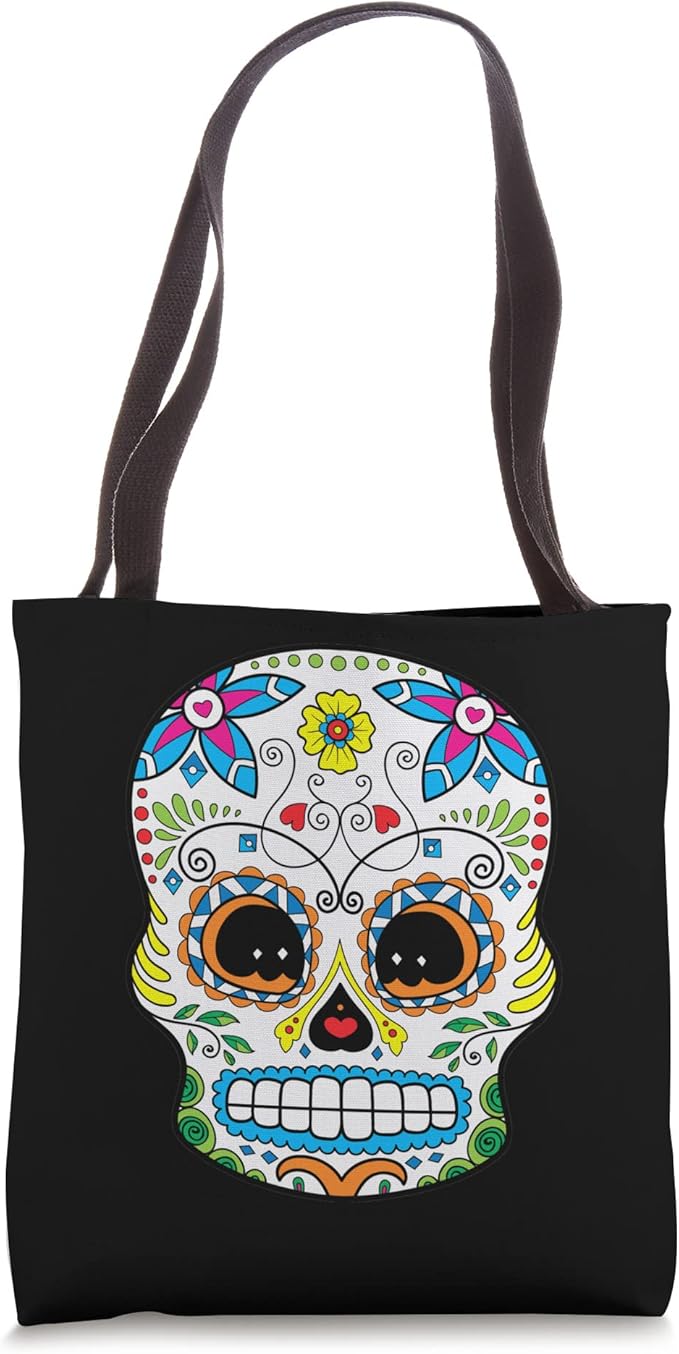 Sugar Skull Day of the dead Dia de los Muertos Tote Bag - sugar skull handbags for sale