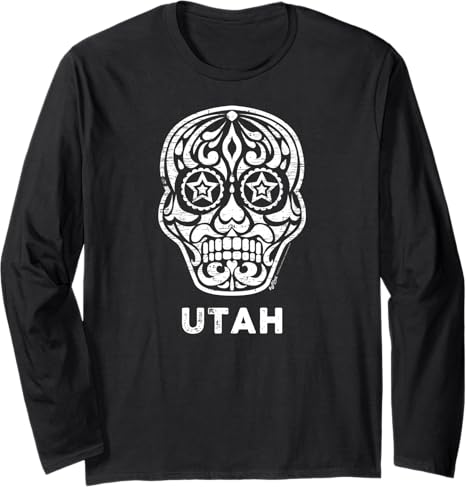 Russ LaChanse - sugar skull long sleeve shirt mens